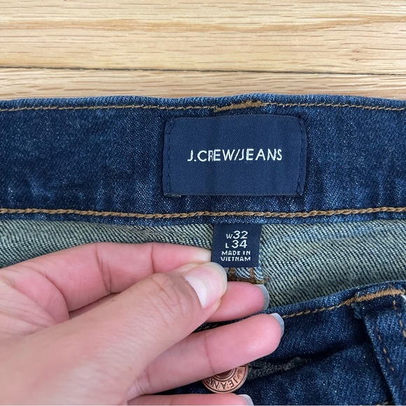 J Crew Jeans Men 32x32 Straight Slim Blue Denim Kurabo Cotton Dark Wash - Picture 3 of 10